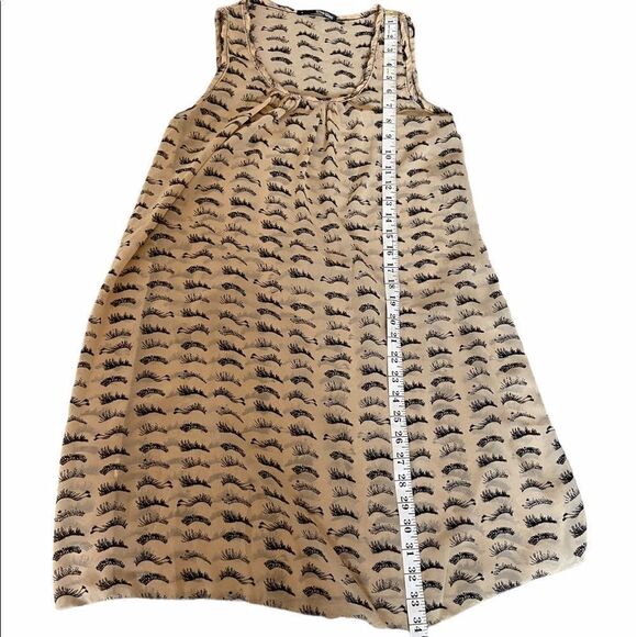 Nude Eyelash Print Light Weight Tank Dress 8 - Picture 7 of 9